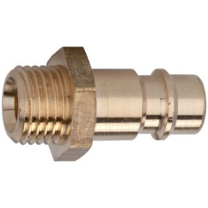 Króciec do szybkozłącza z gwintem zewnętrznym, NW 7.2 - 7.8, mosiądz, Riegler