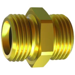 Nypel dwustronny z gwintem zewnętrznym G 1/8" - G 3", mosiądz, Riegler