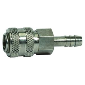 Szybkozłącze jednoręczne z kroćcem na wąż, NW 5, niklowany mosiądz, Riegler