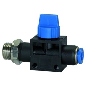 Zawór odcinający wtykowy z gwintem zewnętrznym (O-ring), Blue Series, Riegler